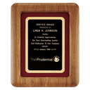 Walnut Airflyte Frame w/Maroon Velour & Black 12" x 15" American Florentine LaserFX Plate