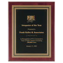 Rosewood Piano Finish Plaque, Black/Gold Embossed Back Plate & Black Brass 11" x 14" Plate