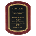 101/2" x 13" Airflyte Rosewood Piano Finish Plaque with Black/Gold Florentine Border LaserFX Plate