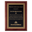 Rosewood Piano Finish Plaque with Gold Border Black 8" x 10 1/2" Airflyte Premium LaserFX Plate