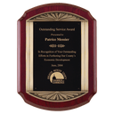 11" x 15" Piano Finish Plaque with Antique Bronze Finish Frame Casting with Black LaserFX Engraving Plate
