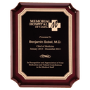 Rosewood High Gloss Plaque with Black Gold 9" x 12" Florentine Border LaserFX Plate