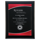 8" x 10" Airflyte Black Piano Finish Plaque with Red Border Acrylic Plate