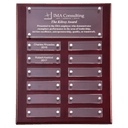 9x12 Rosewood High Gloss Plaque with Acrylic Engraving Plates