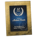 Gold/Blue 6 1/2" x 8 1/2"/ Acrylic Art Plaque with Easel/Hanger