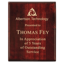 8" x 10" Premium Rosewood Piano Finish Plaque