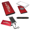 Red 8000MAH Power Bank & Wireless Anodized Aluminum Charger with USB-C Cord
