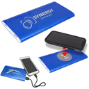 Blue 8000MAH Power Bank & Wireless Anodized Aluminum Charger with USB  Pow er Cord