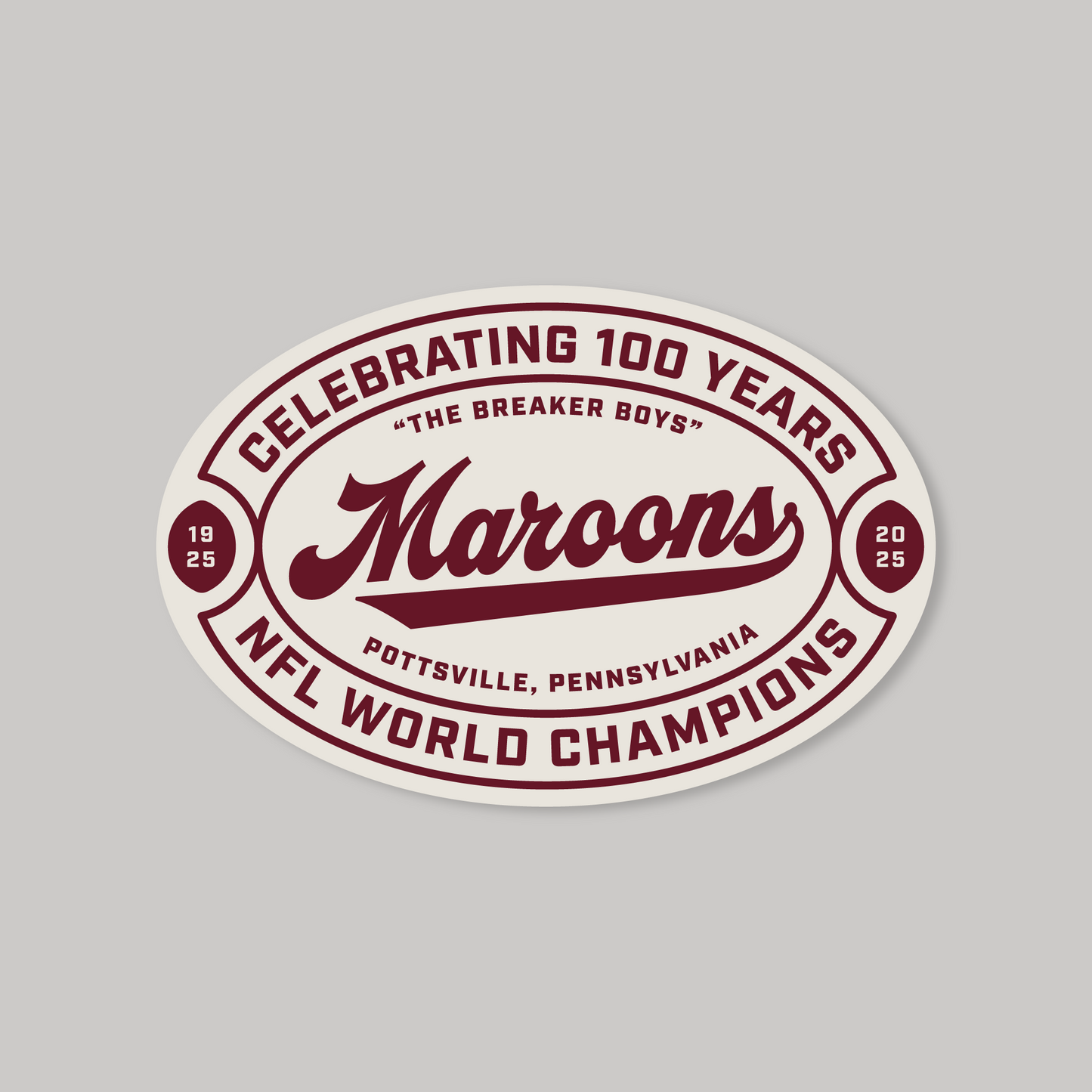 Maroons Anniversary Sticker