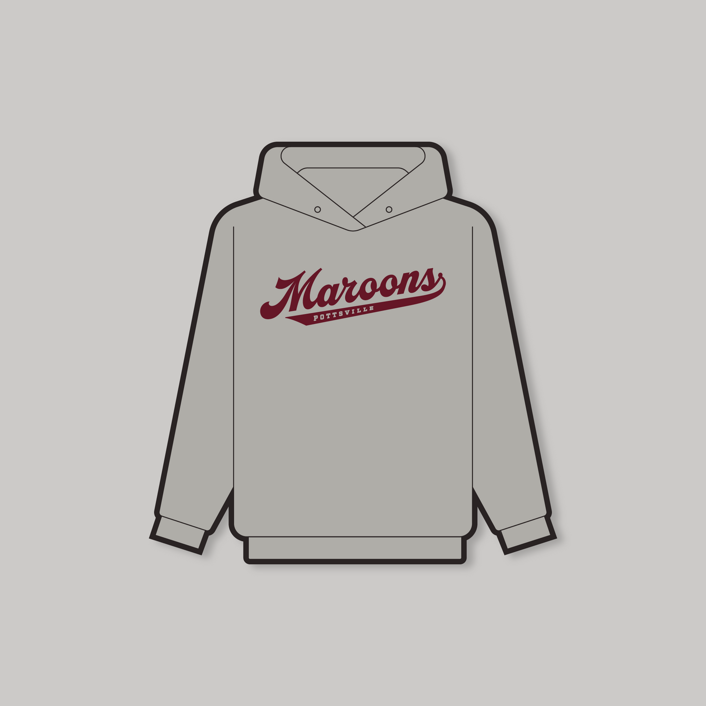 Pottsville Maroons Script Hoodie