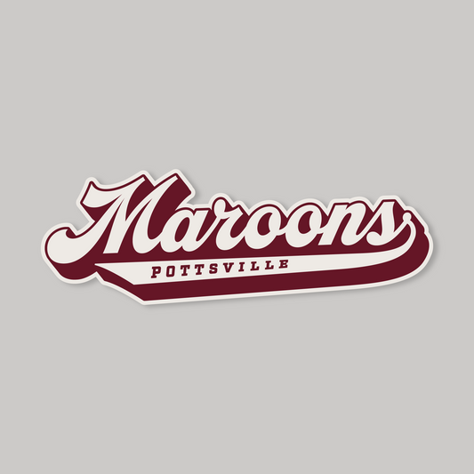 Maroons Script Sticker