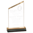 5" x 10" Gold Reflection Beveled Peak Acrylic with 6" Gold Mirror Base