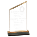 4" x 6" Gold Reflection Beveled Peak Acrylic with 5" Gold Mirror Base