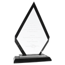 Black 9" Diamond Regal Glass