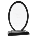 Black 7 1/2" Oval Regal Glass