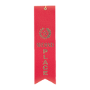 Red 2nd Place Carded Ribbon with String