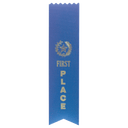 Blue 1st Place Pinked Top Ribbon