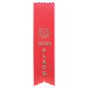 Red 2nd Place Pinked Top Ribbon