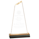 4 1/2" x 8" Gold Reflection Optima Acrylic with 5" Gold Mirror Base