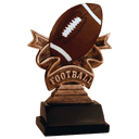 5 1/2" Football Ribbon Resin