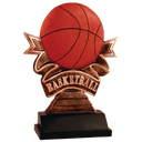 7" Basketball Ribbon Resin