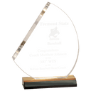 6 1/4" x 7 1/4" Gold Reflection Sail Acrylic with 5 1/2" Gold Mirror Base