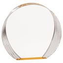 Gold 6 1/2" x 6" Round Acrylic