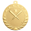 Bright Gold 2" Baseball/Softball Starbrite Medal