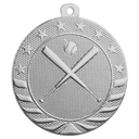 Bright Silver 2" Baseball/Softball Starbrite Medal