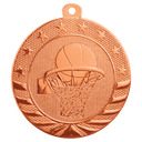 Bright Bronze 2" Basketball Starbrite Medal