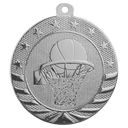 Bright Silver 2" Basketball Starbrite Medal