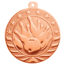 Bright Bronze 2" Bowling Starbrite Medal