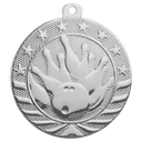 Bright Silver 2" Bowling Starbrite Medal