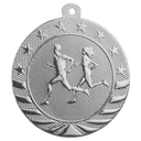 Bright Silver 2" Cross Country Starbrite Medal