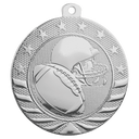 Bright Silver 2" Football Starbrite Medal