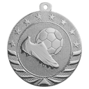 Bright Silver 2" Soccer Starbrite Medal