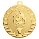 Bright Gold 2" Torch Starbrite Medal