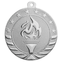 Bright Silver 2" Torch Starbrite Medal