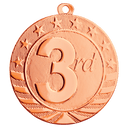 2" Bright Bronze 3rd Place Starbrite Medal