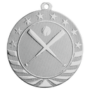 Bright Silver 2 3/4" Baseball/Softball Starbrite Medal