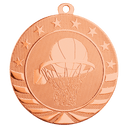 Bright Bronze 2 3/4" Basketball Starbrite Medal