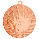 Bright Bronze 2 3/4" Bowling Starbrite Medal