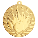Bright Gold 2 3/4" Bowling Starbrite Medal