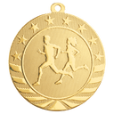 Bright Gold 2 3/4" Cross Country Starbrite Medal