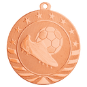 Bright Bronze 2 3/4" Soccer Starbrite Medal
