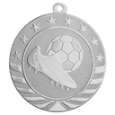 Bright Silver 2 3/4" Soccer Starbrite Medal