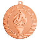 Bright Bronze 2 3/4" Torch Starbrite Medal