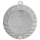 Bright Silver 2 3/4" Pickleball Starbrite Medal
