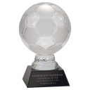 12" Glass Soccer Ball with Marble Base