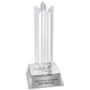 6 3/4" Silver Star Column Acrylic with Silver Base